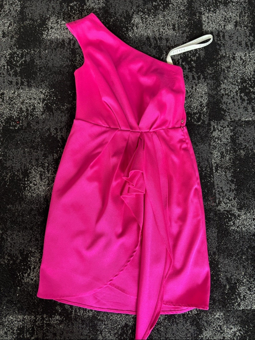 BCBG Hot Pink One-Shoulder Girls Formal Dress